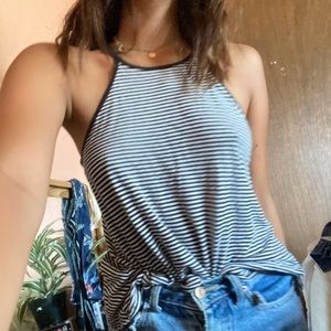 Stripped halter top
